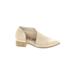 Universal Thread Flats: Slip-on Stacked Heel Boho Chic Ivory Print Shoes - Women's Size 7 1/2 - Almond Toe