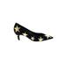 Saint Laurent Heels: Slip-on Kitten Heel Feminine Black Stars Shoes - Women's Size 37 - Pointed Toe