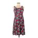 Columbia Casual Dress - A-Line Scoop Neck Sleeveless: Red Print Dresses - Women's Size Medium