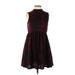 Xhilaration Casual Dress - A-Line High Neck Sleeveless: Burgundy Dresses - Women's Size Small