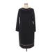 ELOQUII Casual Dress - Sheath High Neck 3/4 sleeves: Black Solid Dresses - Women's Size 18 Plus