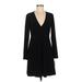 Neiman Marcus Casual Dress - Sweater Dress: Black Solid Dresses - New - Women's Size Medium