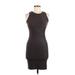 Bradely Michelle Casual Dress - Sheath: Black Solid Dresses - Women's Size Medium