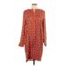 Ann Taylor LOFT Casual Dress - Mini: Orange Dresses - Women's Size Large