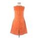 Raoul Casual Dress - Mini High Neck Sleeveless: Orange Print Dresses - Women's Size 6