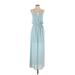 Zara Basic Cocktail Dress - Maxi: Blue Dresses - Women's Size X-Small