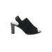 Life Stride Heels: Black Print Shoes - Women's Size 8 - Open Toe