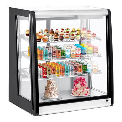 Commercial Cake Display Refrigerator, 7 Cu.Ft./196L Single-Door Merchandiser with Interior LED Lighting