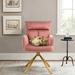 Armchair - Latitude Run® Vianay 19.4" Wide Tufted Velvet Swivel Armchair in Pink | 36.2 H x 19.4 W x 18.7 D in | Wayfair