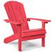 Rosecliff Heights Celinna Solid Wood Adirondack Chair Wood in Red | 36.6 H x 34.6 W x 20.3 D in | Wayfair 1B041BF9A02A4358B0B45224F72D46E1
