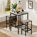 17 Stories 3 - Piece Bar Height Dining Set Wood/Metal in Gray | 35.4 H x 23.6 W x 23.6 D in | Wayfair 62EEFF3CE6F94D8B850911131C2F81D0