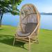 Bungalow Rose Franchon Patio Chair w/ Cushions in Green | 64.57 H x 28.74 W x 27.17 D in | Wayfair 7BC262EB2AA04608B6FB8219A22DBEBA