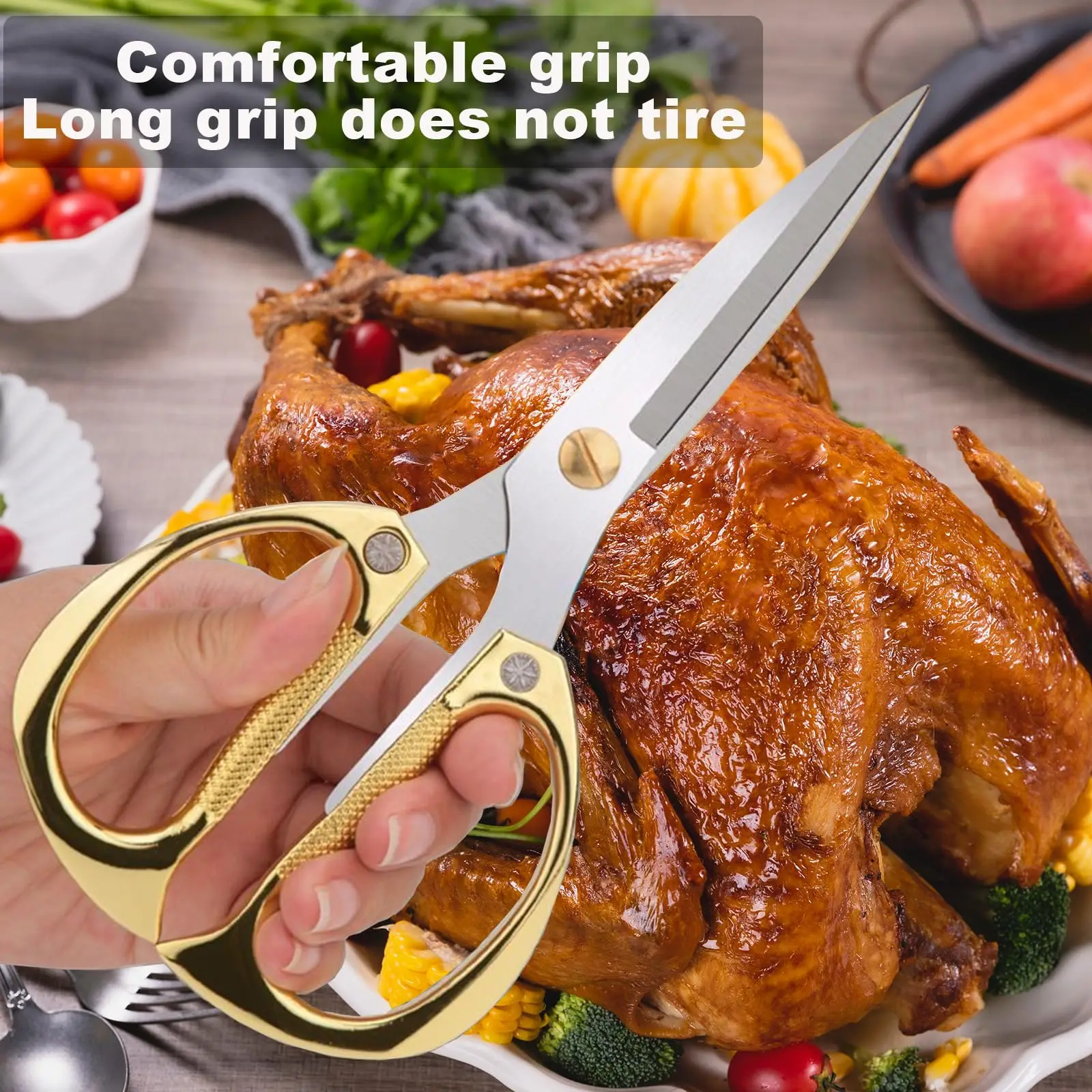 Küche Schere Edelstahl Leistungsstarke Huhn Knochen Schere Multifunktionale Fisch Cutter Gewidmet Haushalt Lebensmittel Schere Image