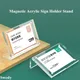 Mini porte-étiquette de prix magnétique porte-cartes en papier petit porte-affiche en acrylique