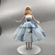 1/6 BJD Charming Floral Blue Ballet Dress For Barbie Doll Clothes For Barbie Princess Outfits Gown