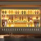 Light Shelf Wine Racks Modern Black Restaurant Vertical Display Cabinet Commercial Storage Wall