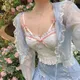 2022 Summer Floral Kawaii Halter Tops Women White Backless Sexy Beach Sweet Cute Tanks Lace Print