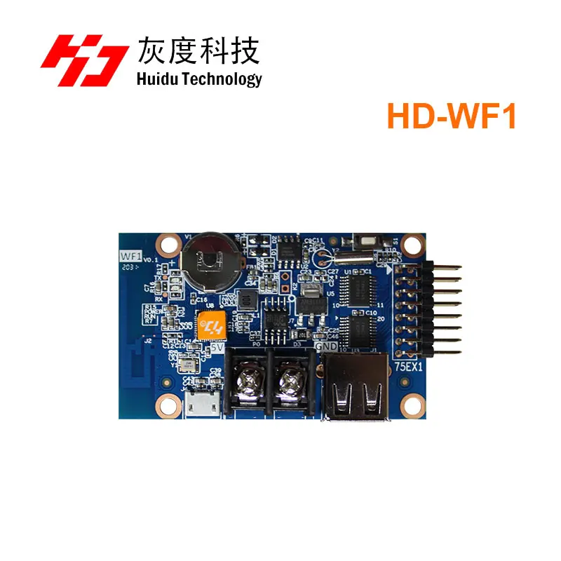 Huidu HD-WF1 WF2 WF4 Schermo a colori Pixel RGB HUB75 Controller porta Pannello LED WiFi Scheda LED di controllo disco USB wireless