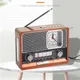 Portable FM AM Mini Radio with Flashlights USB Rechargeable Speaker Radio with Telescopic Antenna