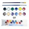 Set colori acrilici lavabili 6 colori/12 colori vernice lavabile con pennello