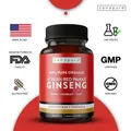 Organic Korean Red Ginseng Capsules - High Potency Ginseng Root Extract Powder - Promotes male