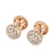 Kinel New Unusual 585 Rose Gold Earrings for Women Romantic Wedding Jewelry Fashion Round Natural