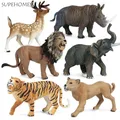 Simulation Zoo Animal Dolls Wild Animals Lions Deer Tigers Elephants Model Farm Goats Horses Cows