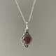 Vintage Bohemian Garnet Pendant Necklace for Women Creative Gorgeous Carved Red Personalized