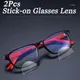 2pcs Stick-on Reading Glasses Lenses Bifocals Liquid Magnifying Reading Glasses For Sunglasses