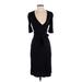 Diane von Furstenberg Casual Dress - Wrap: Black Dresses - Women's Size 2