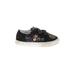 Vans Sneakers: Black Floral Motif Shoes - Kids Girl's Size 9