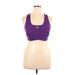 Adidas Sports Bra: Purple Activewear - Women's Size X-Large