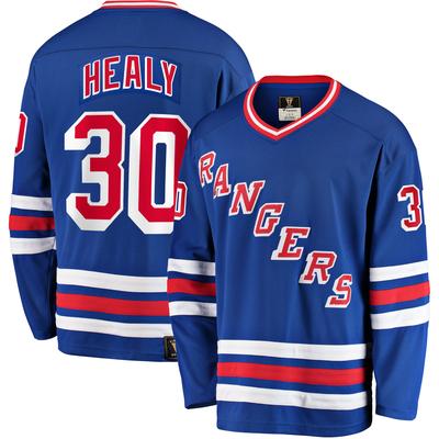 Glenn Healy Fanatics – Blaues New York Rangers Premier Breakaway-Trikot für ehemalige Spieler Image