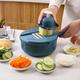 12 In 1 Multi-functional Vegetable Chopper Carrots Potatoes Manually Cut Shred Slicer Radish Grater Kitchen Tools Vegetable Cutter For Hotel/commercial