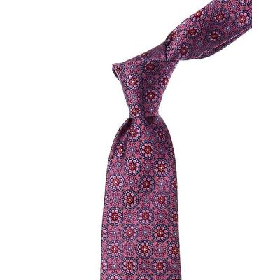 Pink Flower Silk Tie - Purple - Canali Ties