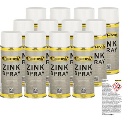 12x Zinkspray dunkel Grundierung Korrosionsschutz bis 300° c 400ml