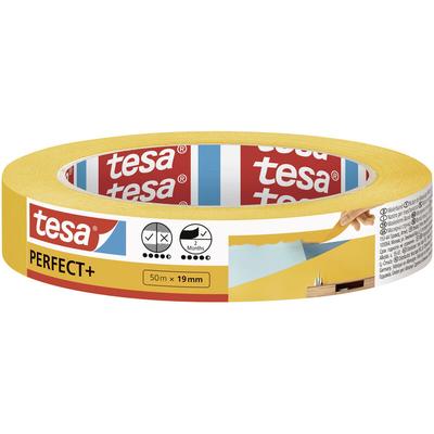 Perfect+ 56536-00000-00 Malerabdeckband Gelb (l x b) 50 m x 19 mm 1 St. - Tesa