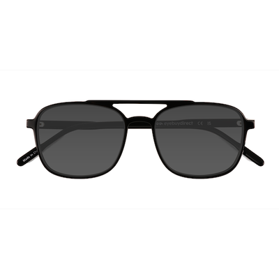 Unisex s aviator Black Acetate Prescription sunglasses - Eyebuydirect s Cam