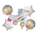 70S Radio Five Piece Set Balloon Disco Children's Birthday Decoration Aluminum Foil Skating Shoes Balloon