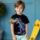 Jungen 3D Tier Dinosaurier T-Shirt Schwarz Kurzarm 3D-Druck Sommer Aktiv Täglich Party Polyester kinderkleidung Baby Große Kinder (ab 7 Jahren) 3-12 Jahre Rundhalsausschnitt Party Outdoor Casual