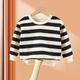 Kids Girls' Sweater Graphic School Long Sleeve Crewneck Active 2-12 Years Fall black strips Khaki strips Red bunny