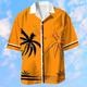 Kokosnuss Modisch Hawaiianisch Designer Herren Hawaiihemd Sommerhemd Camp-Shirt Grafik-Shirt Outdoor Strasse Casual Sommer Frühling Kubanisches Halsband Kurzarm Weiß Gelb Orange S M L Hemd