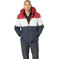 Tommy Hilfiger Herren Kapuzenjacke. Uzenjacke Daunenjacke für Oberbekleidung, Rot/Weiß/Midnight, X-Large