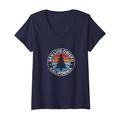 Damen San Luis Obispo California CA Vintage Graphic Retro 70er Jahre T-Shirt mit V-Ausschnitt