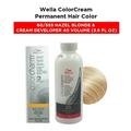 Wella Color Cream Permanent Gel Hair Color - 2 oz ( 6G/555 Hazel Blonde ) and Cream Developer 40 Volume - 3.6 fl. oz