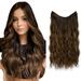 Besaacan Wig on Sale Brown Wire Hair Extension Long Synthetic Clip in Wave Curly Hairpiece for Women 20 inch Adjustable Size Transparent Headband Hair Products C