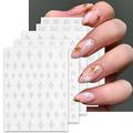 SHNWU 5 Sheets Shiny Stars Heart Nail Art Stickers Decal Glitter Shiny Butterflies Nail Decals 3D Self-Adhesive Laser Stars Flame Designs Acrylic Nail Art Supplies for Women Girls DIY Nail Decoration