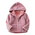 QUYUON Toddler Full Zip Hoodie Jackets Baby Boys Girls Zip up Hooded Long Sleeve Fleece Jacket with Pocket Winter Warm Outerwear Coat Purple 4T