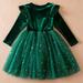 Kayannuo Christmas Gifts for Kids Clearance Dress Star Sequins Mesh Princess Dress Christmas Performance Dress For Age 2-7 Years Old Christmas Decor