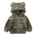 Dezsed Children Winter Fleece Jackets Coats Clearance Toddlers Girls Boys Hooded Jackets Kids Zip Up Outerwear Coat Kids Jacket Sweatshirt Army Green 2 Years